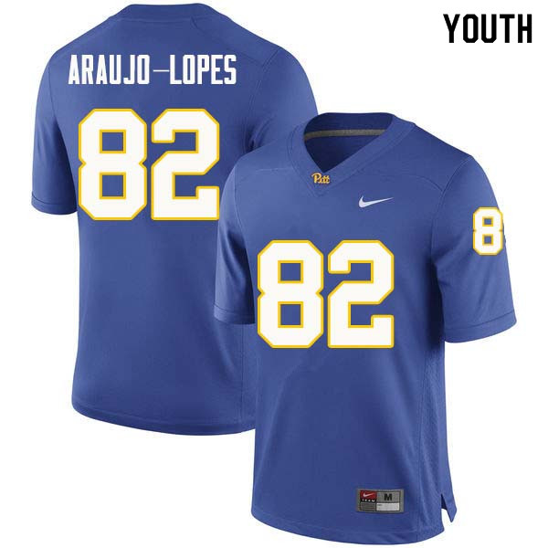 Youth #82 Rafael Araujo-Lopes Pittsburgh Panthers College Football Jerseys Sale-Royal